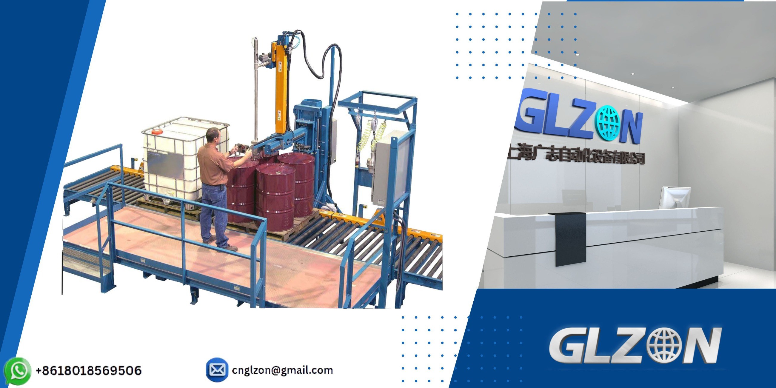 4 Head Barrel Filling Machine - Factory installation overview